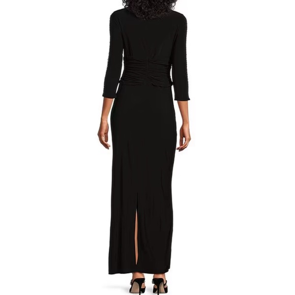 NWT Ignite Evenings Black Maxi Dress Size 6 - Picture 2 of 13